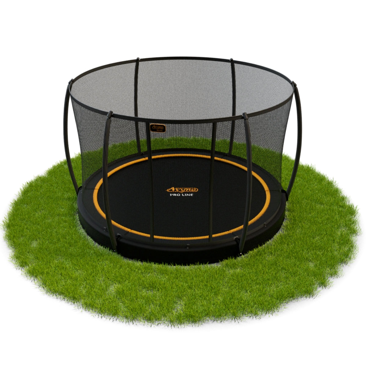 Avyna Pro-Line InGround rundes Trampolin Ø245 mit Sicherheitsnetz – 4 Farben – mit kostenloser Abdeckung