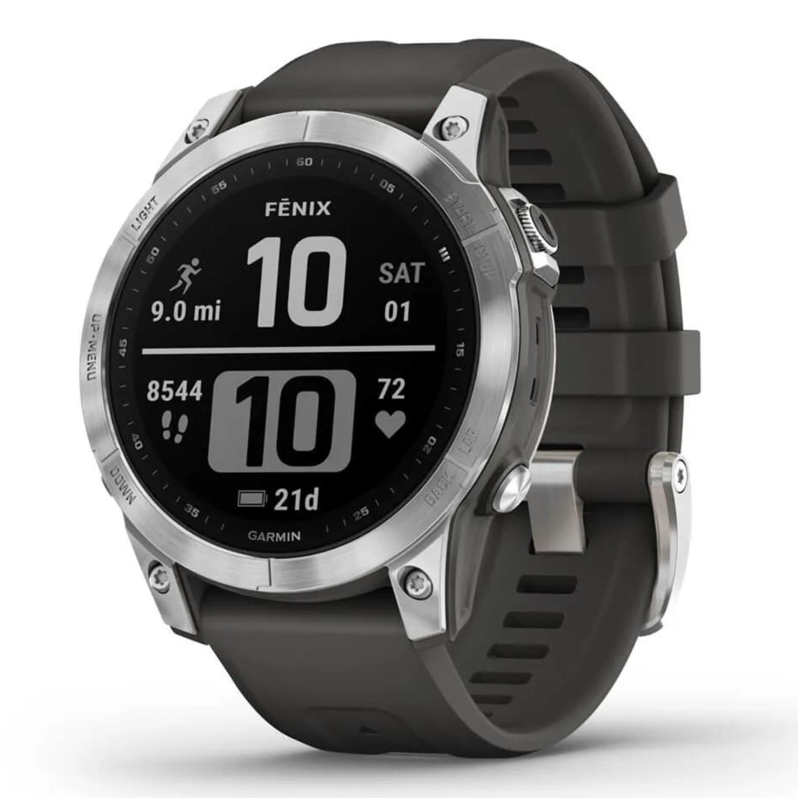 Garmin Fenix 7 Silver Standard Edition – 42 mm & 47 mm – Multisport- und Outdoor-Uhr