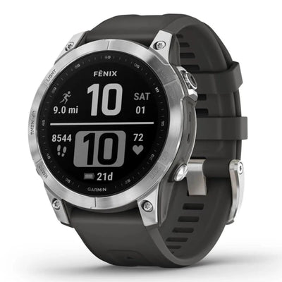 Garmin Fenix 7 Silver Standard Edition – 42 mm & 47 mm – Multisport- und Outdoor-Uhr