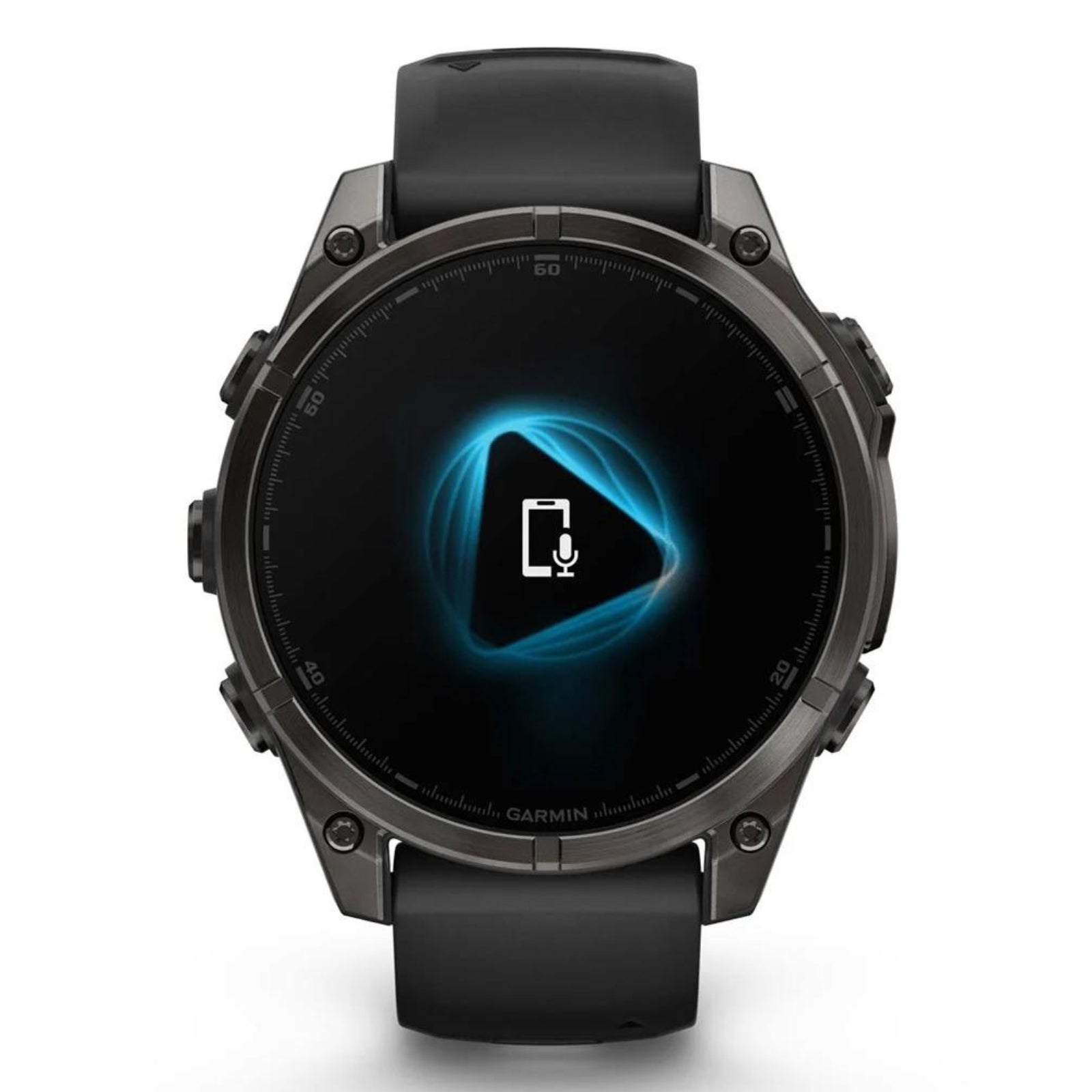 Garmin Fenix 8 Sapphire – 47 mm / AMOLED – Carbongraues DLC-Titan mit schwarzem Silikonarmband – Premium-Multisportuhr