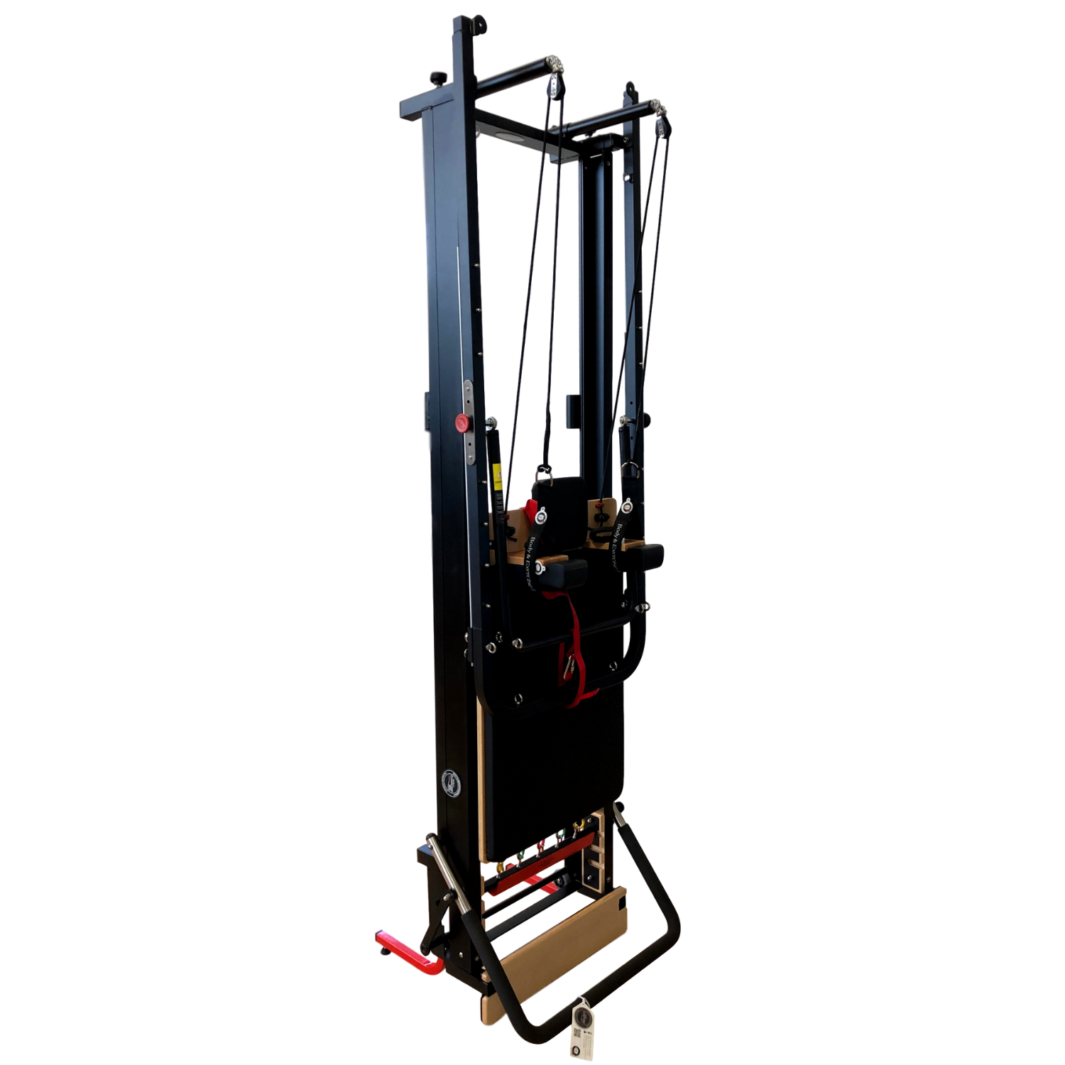 Aluminium Pilates Reformer Tower Black Edition – Platzsparend & vertikal verstaubar – Body & Exercise Pilates BE03