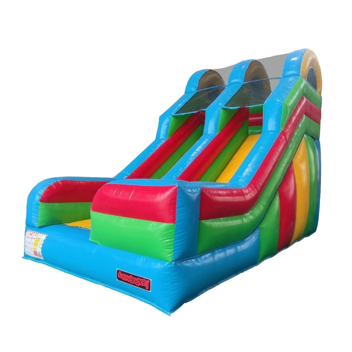 Avyna Happy Bounce Hüpfburg, hohe und farbenfrohe Rutsche (PVC) – 4 Personen