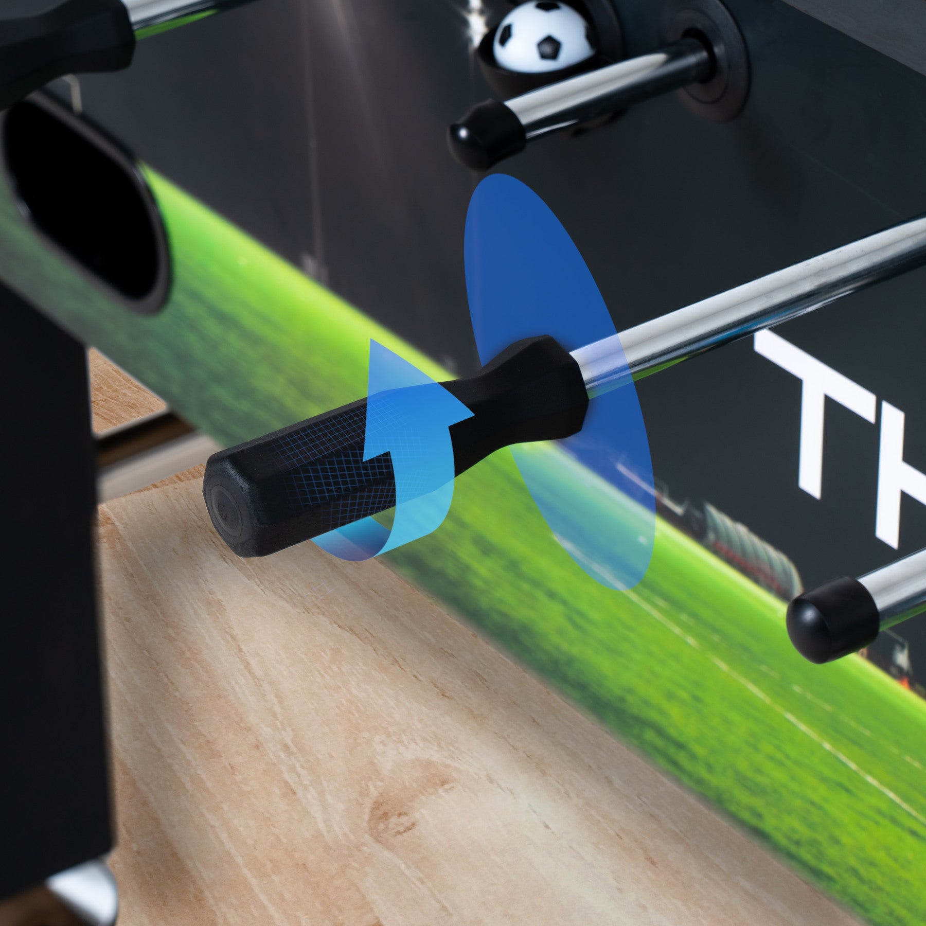 Tischfußballtisch - Thunder Green Pitch 5 Fuß - 140,5 cm x 77 cm x 86,5 cm