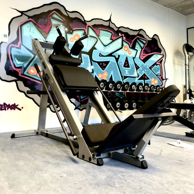 Beinpresse / Hackenschmidt-Kniebeuge - Body-Solid GLPH1100(B) - mit Gewichtsscheiben