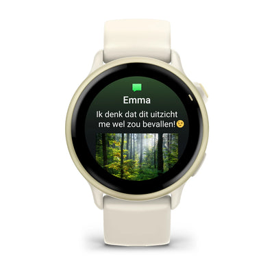 Garmin Vivoactive 6 – Gesundheits- und Fitness-Smartwatch – Lunar Gold mit Bone-Armband