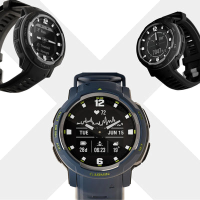 Garmin Instinct Crossover Black – 45 mm – Robuste Hybrid-Smartwatch für Multisport & Abenteuer