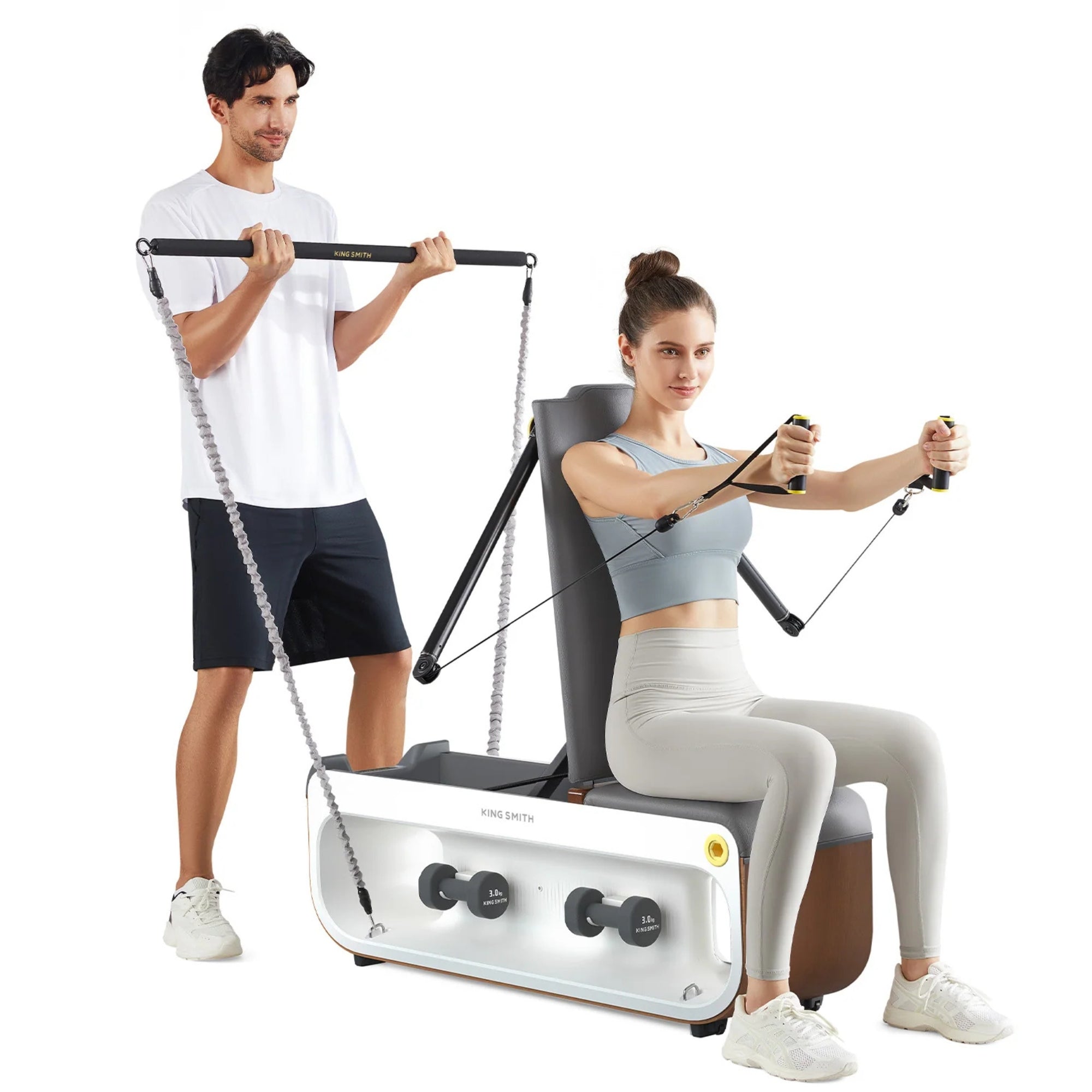 KingSmith WalkingPad multifunctionele trainingsbank met kabels