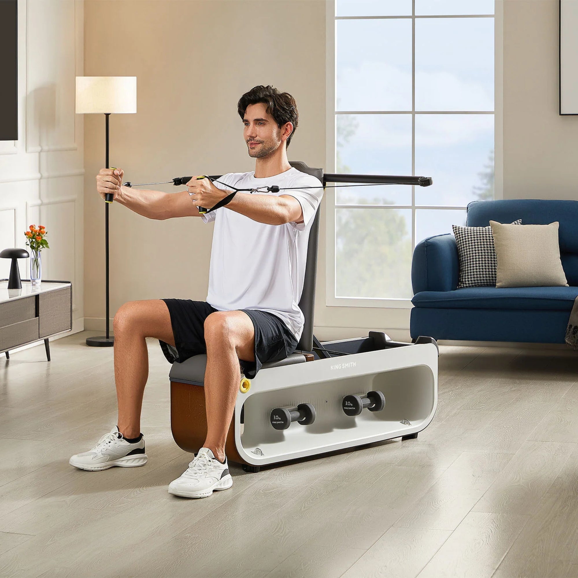 KingSmith WalkingPad multifunctionele trainingsbank met kabels