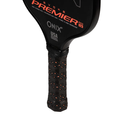 ONIX Evoke Premier Raw Carbon 12 (Power) Orange - Pickleball-Schläger - Turnierqualität