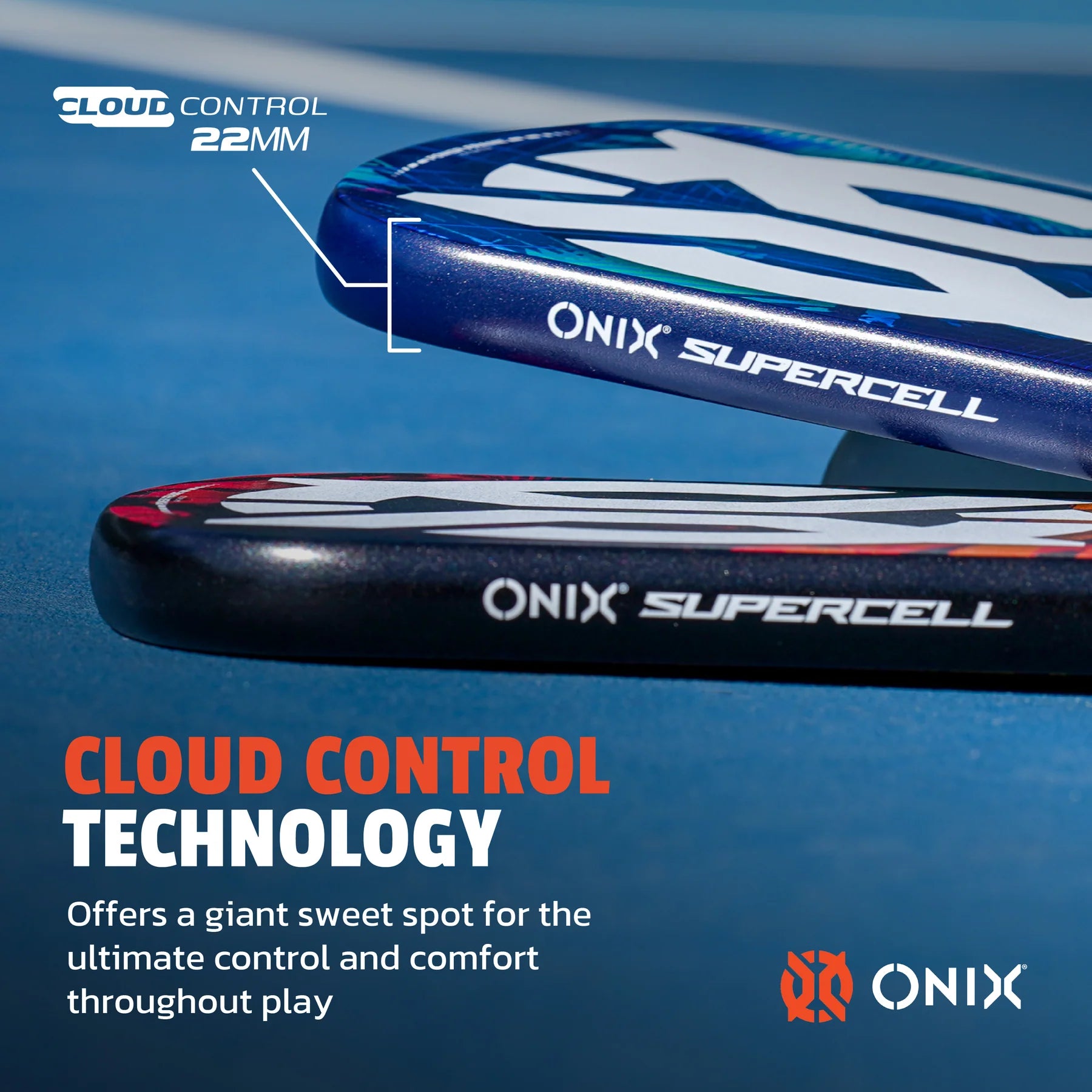 ONIX Supercell 22 Blau – Performance-Pickleball-Schläger