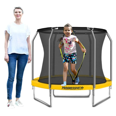 Thunder Deluxe Aufstelltrampolin rund (Ø244 cm) mit Netz - schwarz