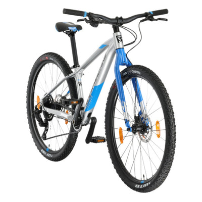 Rock Machine Thunder Junior Mountainbike silber/blau - 27-Zoll-Räder / 9V hydraulische Scheibenbremsen