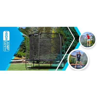 Thunder Deluxe Aufstelltrampolin rund (Ø244 cm) mit Netz - schwarz