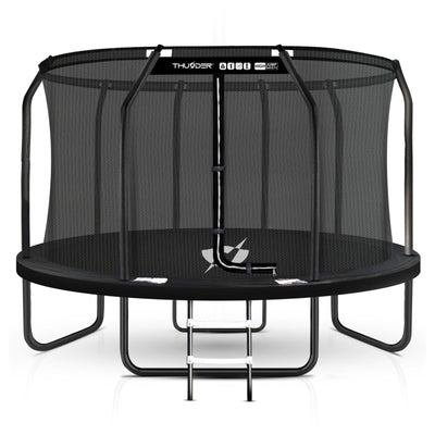 Thunder Deluxe Aufstelltrampolin rund (Ø244 cm) mit Netz - schwarz