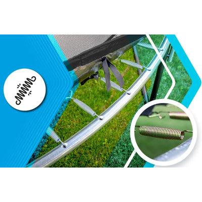 Thunder Deluxe Aufstelltrampolin rund (Ø244 cm) mit Netz - schwarz