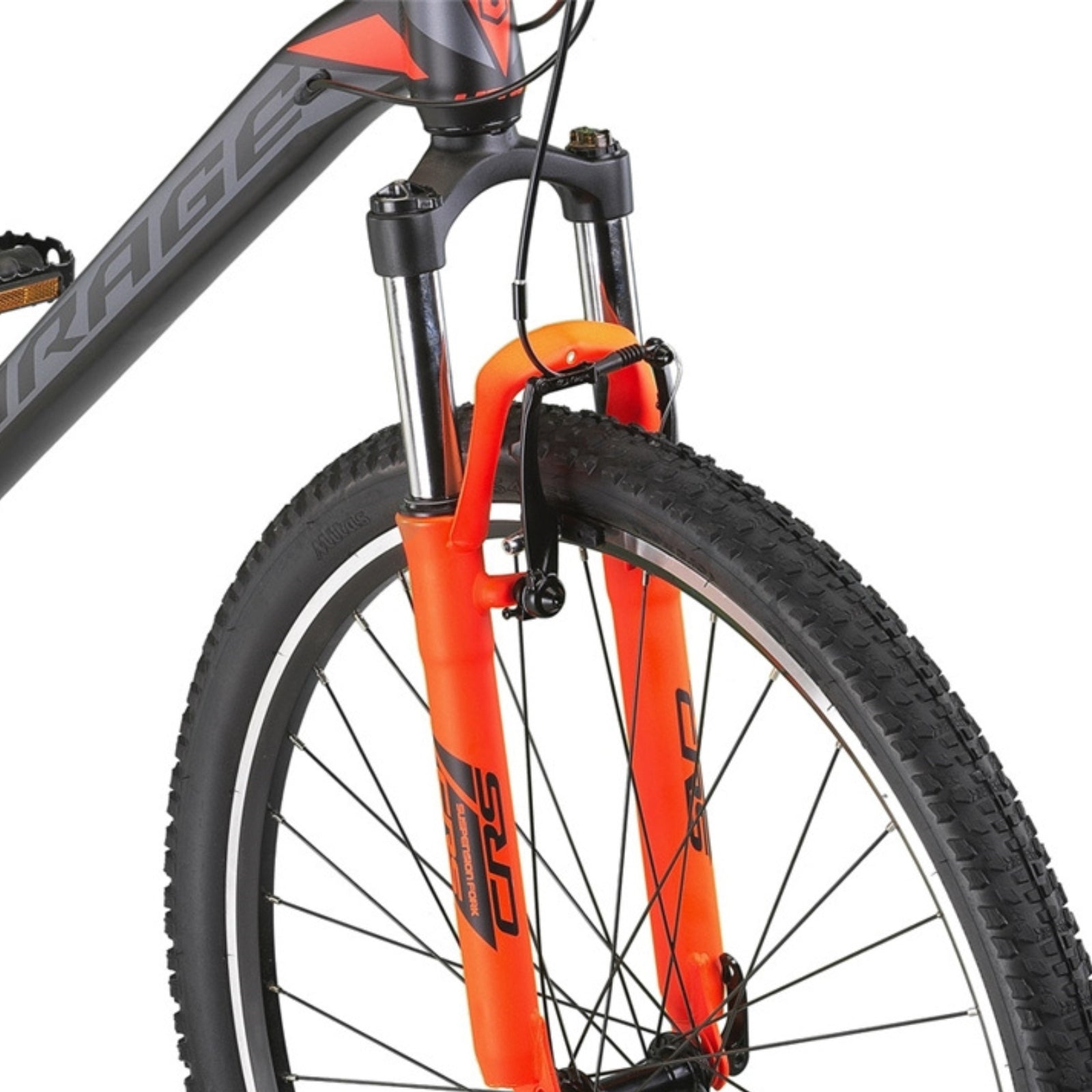 Umit Mirage Mountainbike Schwarz/Orange - 27,5-Zoll-Räder / Unisex 21V V-Bremsen