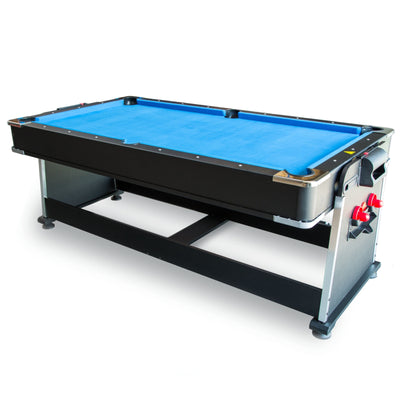 4-in-1 Multifunktionsspieltisch – Thunder Crush 7FT – Billardtisch / Airhockey / Tischtennis / Esstisch – 203 x 112 x 82 cm