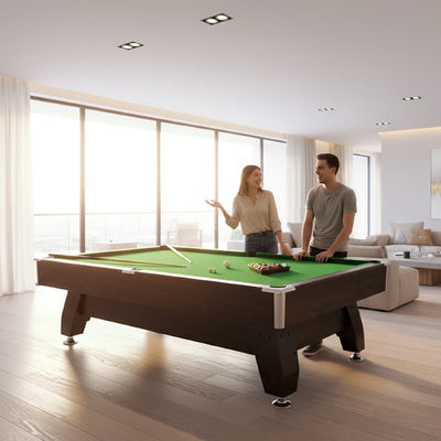 Brauner Billardtisch aus Holz - Thunder 8FT - 252 x 140 cm