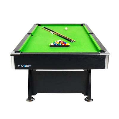 Schwarzer Billardtisch aus Holz - Thunder 9FT - 281 x 155 cm