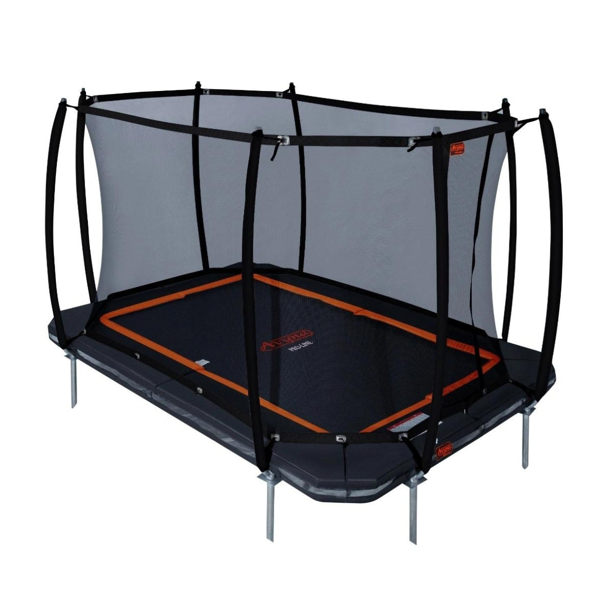 Avyna Pro-Line InGround Trampolin 305 x 225 cm (223) mit Sicherheitsnetz – 4 Farben
