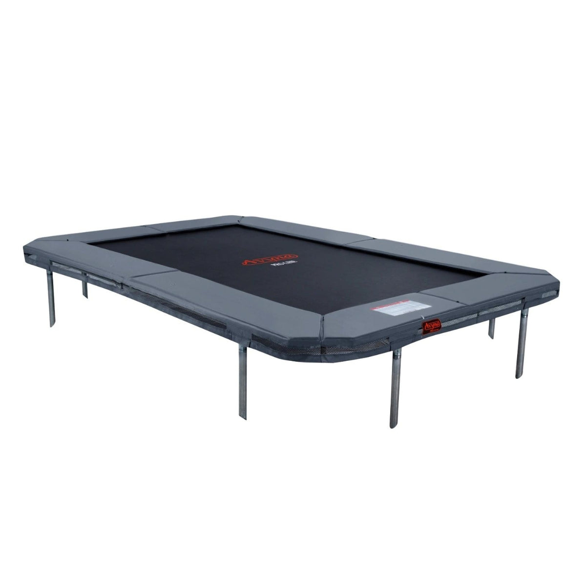 Avyna Pro-Line InGround Trampolin 380 x 255 cm (238) mit Sicherheitsnetz – HD Plus – Grau