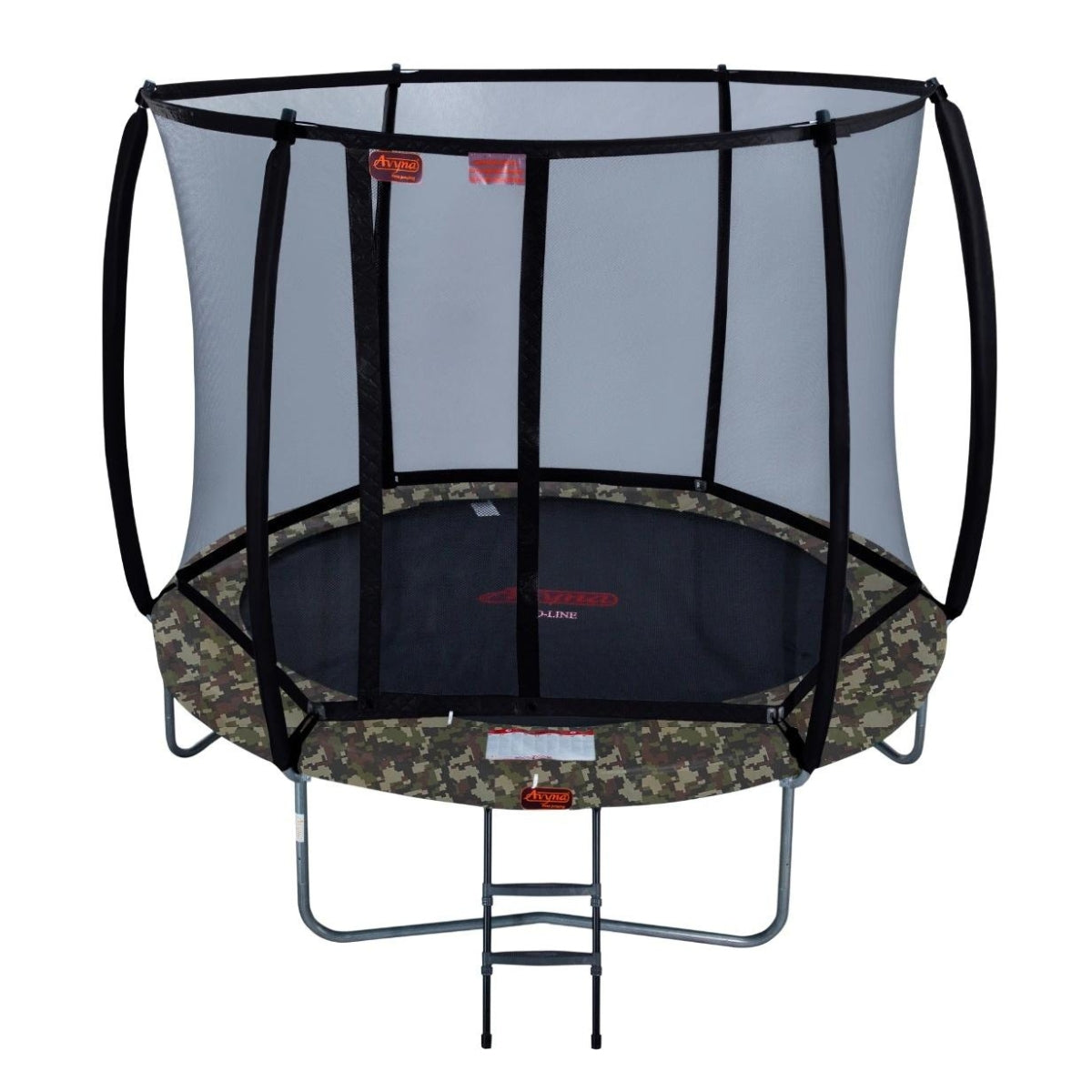 Avyna Pro-Line Aufputztrampolin rund (Ø245 cm) mit Netz - 3 Farben - mit gratis Abdeckung