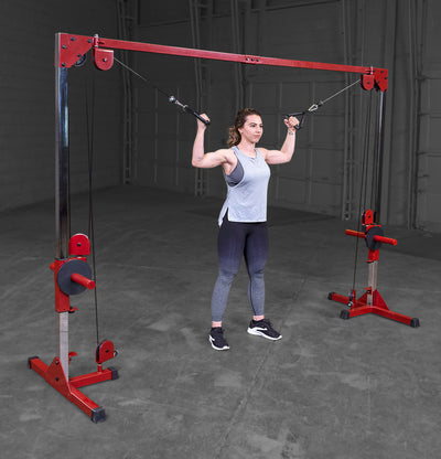 Best Fitness BFCCO10 Kabelzug-Crossover – Gewichte geladen