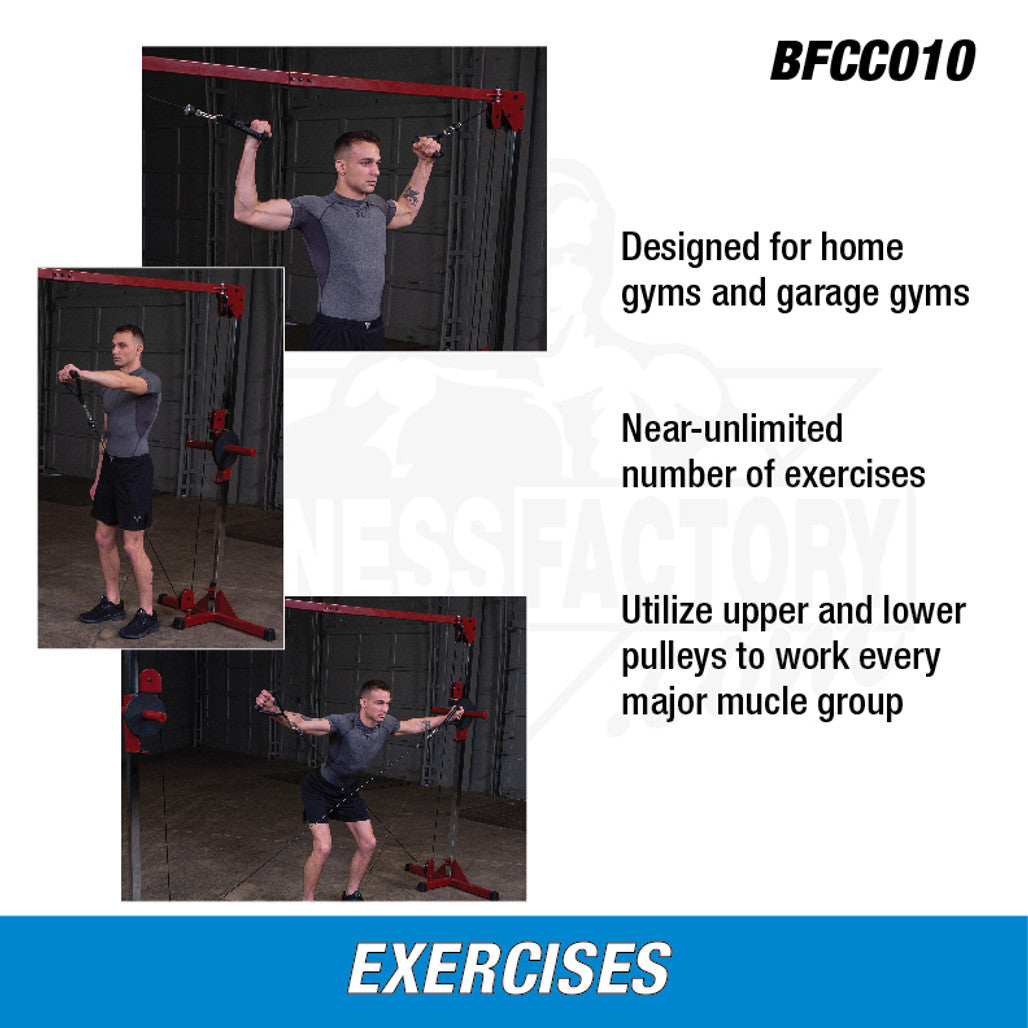 Best Fitness BFCCO10 Kabelzug-Crossover – Gewichte geladen