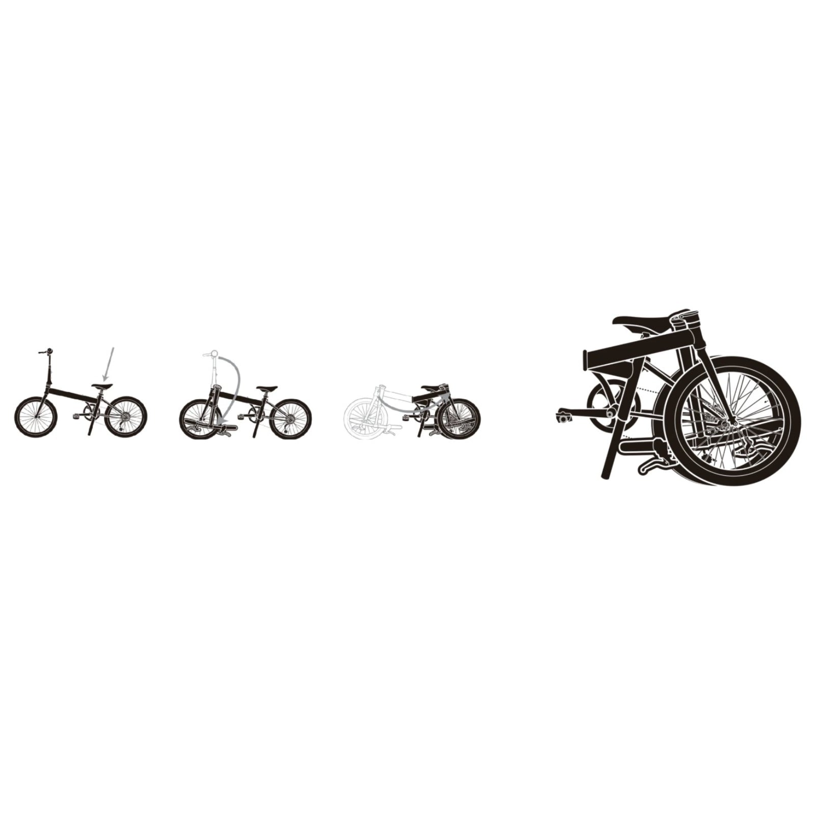 Vouwfiets - Dahon Mariner D8 20" - Cloud / wit - 8-speed derailleur - V brakes