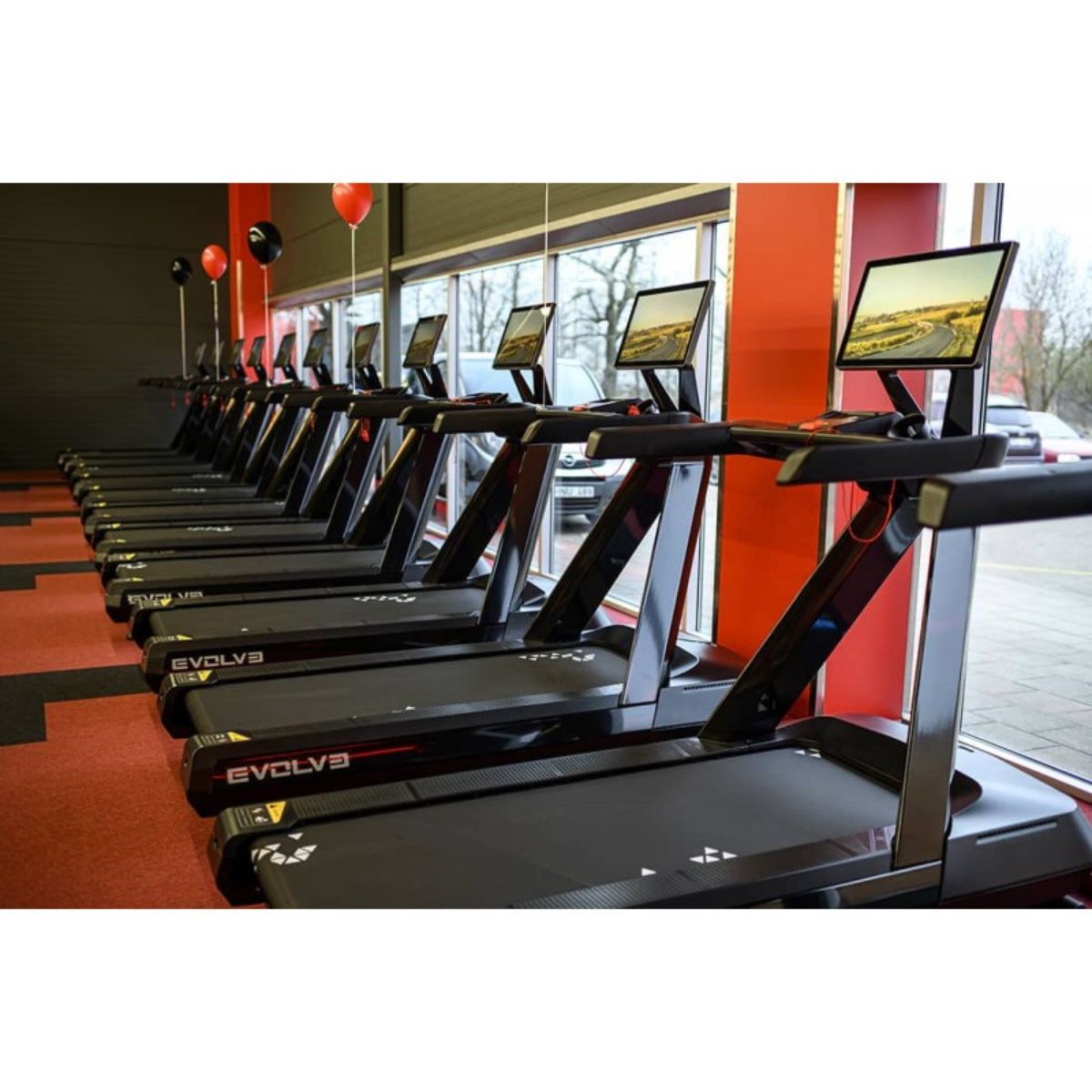 Evolve Fitness CT-215X-BL Professionelles Laufband – Touchscreen-Unterhaltungskonsole