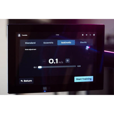 Digitale Brust- und Schulterpresse - Evolve Fitness Digital Strength DS-421 mit Gewichtsscheiben