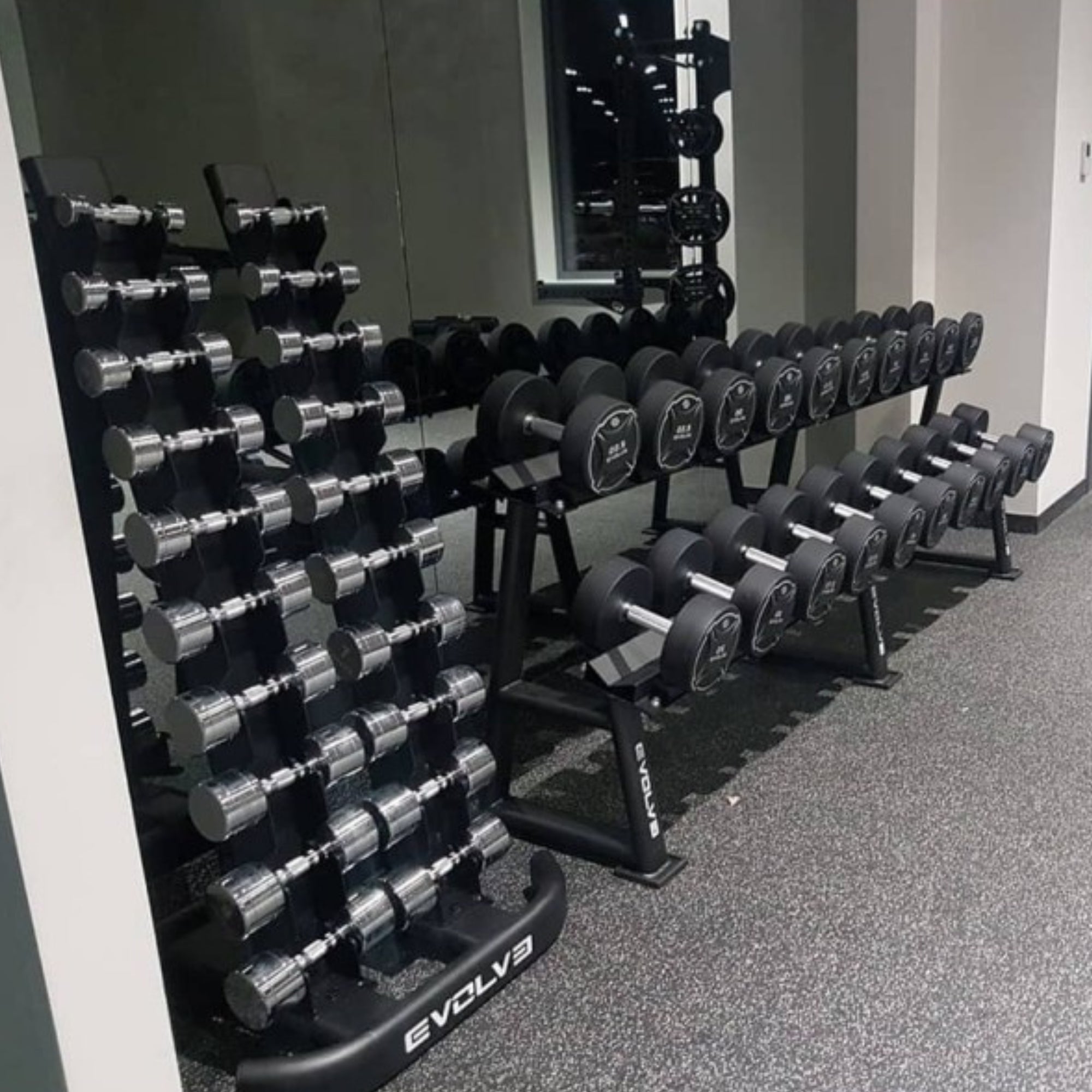 Evolve Fitness Chrom Hantelset mit 10 Stück Premium Hanteln – 1-10 kg