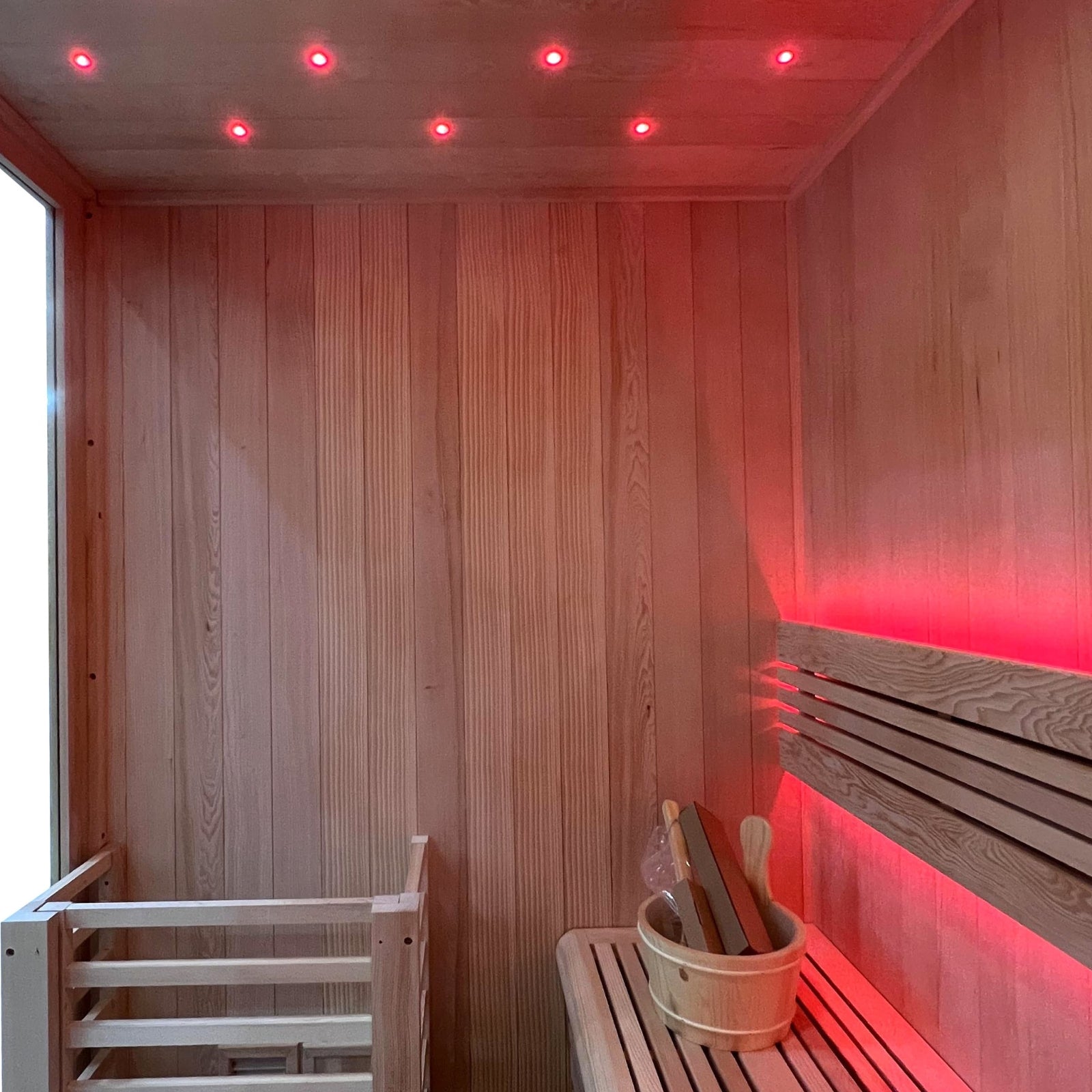 Luxuriöse finnische Dampfsauna für 4 Personen – Holl’s Utopia 4 (6 kW)