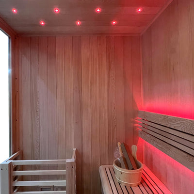 Luxuriöse finnische Dampfsauna für 4 Personen – Holl’s Utopia 4 (6 kW)