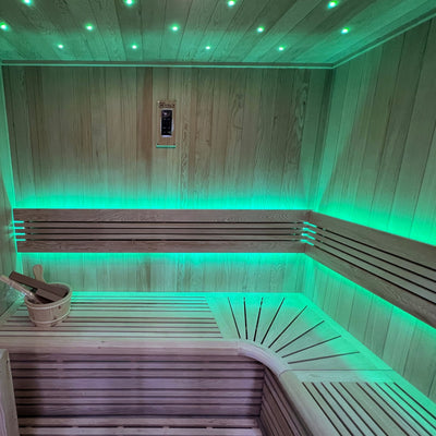 Luxuriöse finnische Dampfsauna für 4 Personen – Holl’s Utopia 4 (6 kW)