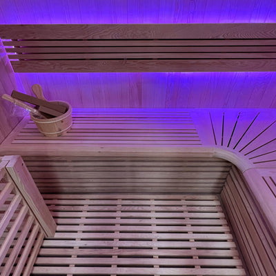 Luxuriöse finnische Dampfsauna für 4 Personen – Holl’s Utopia 4 (6 kW)