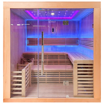 Luxuriöse finnische Dampfsauna für 6 Personen – Holl’s Utopia 6 (8 kW)