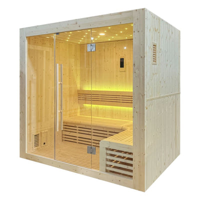 Luxuriöse finnische Dampfsauna für 4 Personen – Holl’s Utopia 4 (6 kW)