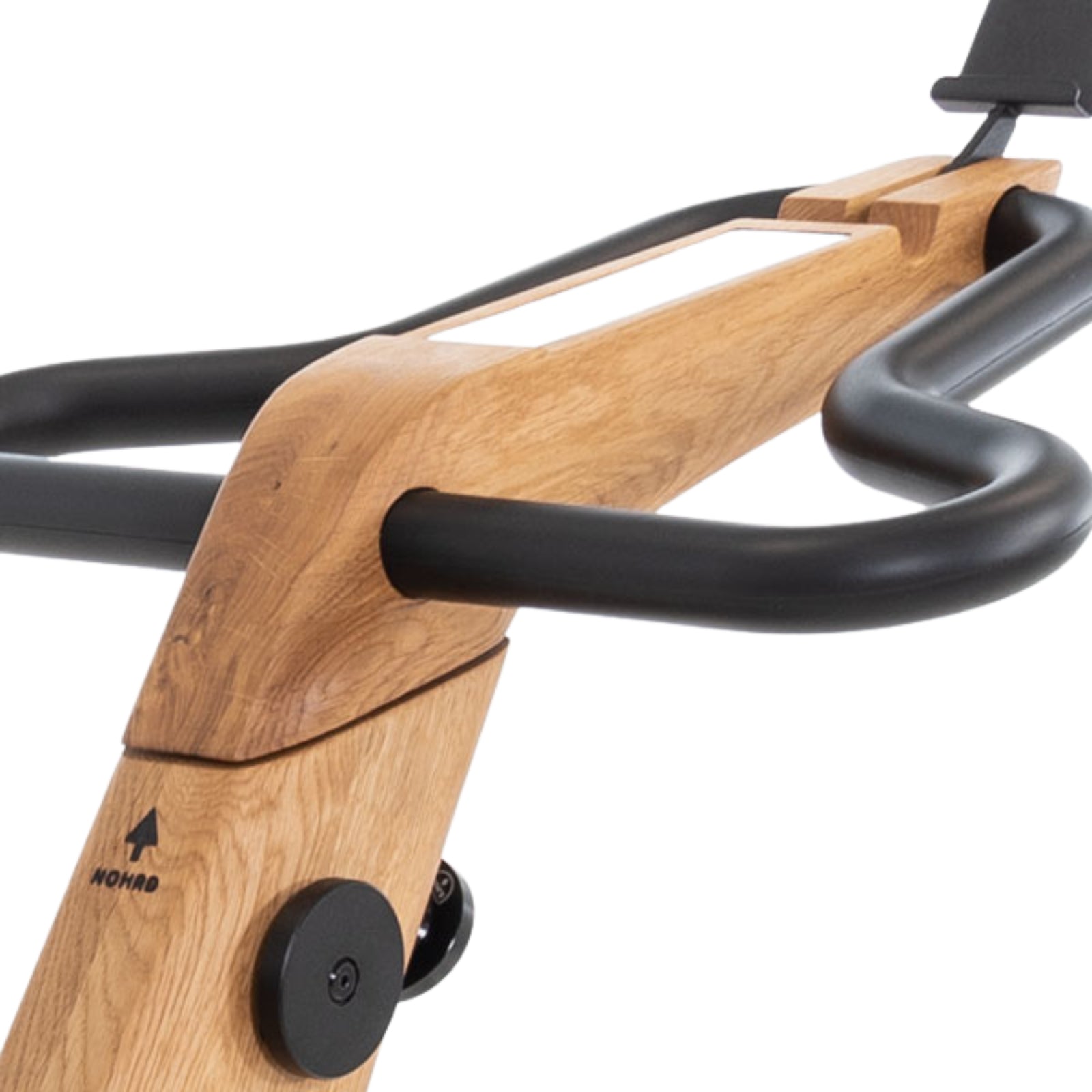 NOHRD Bike V2 Oak Indoor-Fahrrad mit integriertem Touchscreen – Eichenholz – Kostenlose Installation