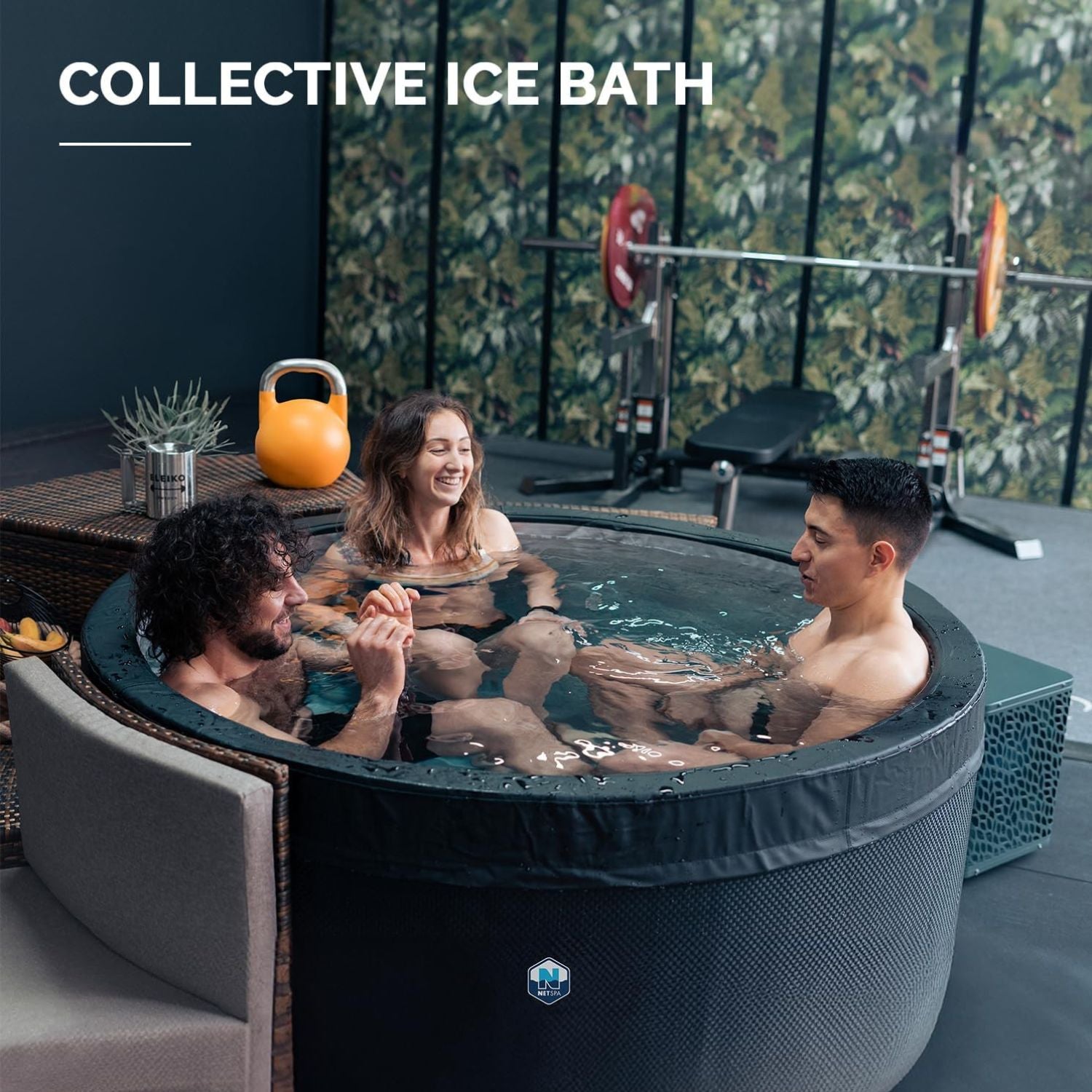 NetSpa Ice Vita Eisbad + Spa für 4 Personen mit Möbelset - multifunktional - 3kW