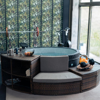 NetSpa Ice Vita Eisbad + Spa für 4 Personen mit Möbelset - multifunktional - 3kW