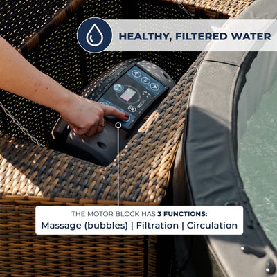 NetSpa Ice Vita Eisbad + Spa für 4 Personen mit Möbelset - multifunktional - 5kW