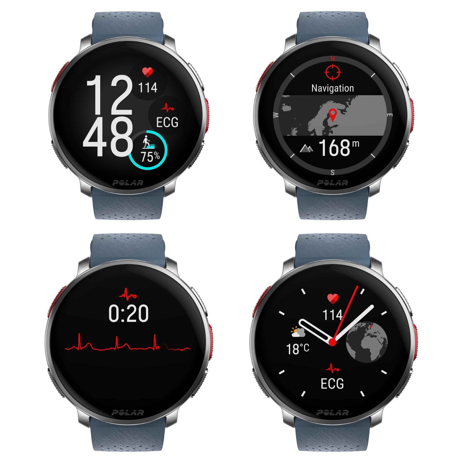 Polar Vantage V3 Sky Blue – Premium-Multisportuhr SL