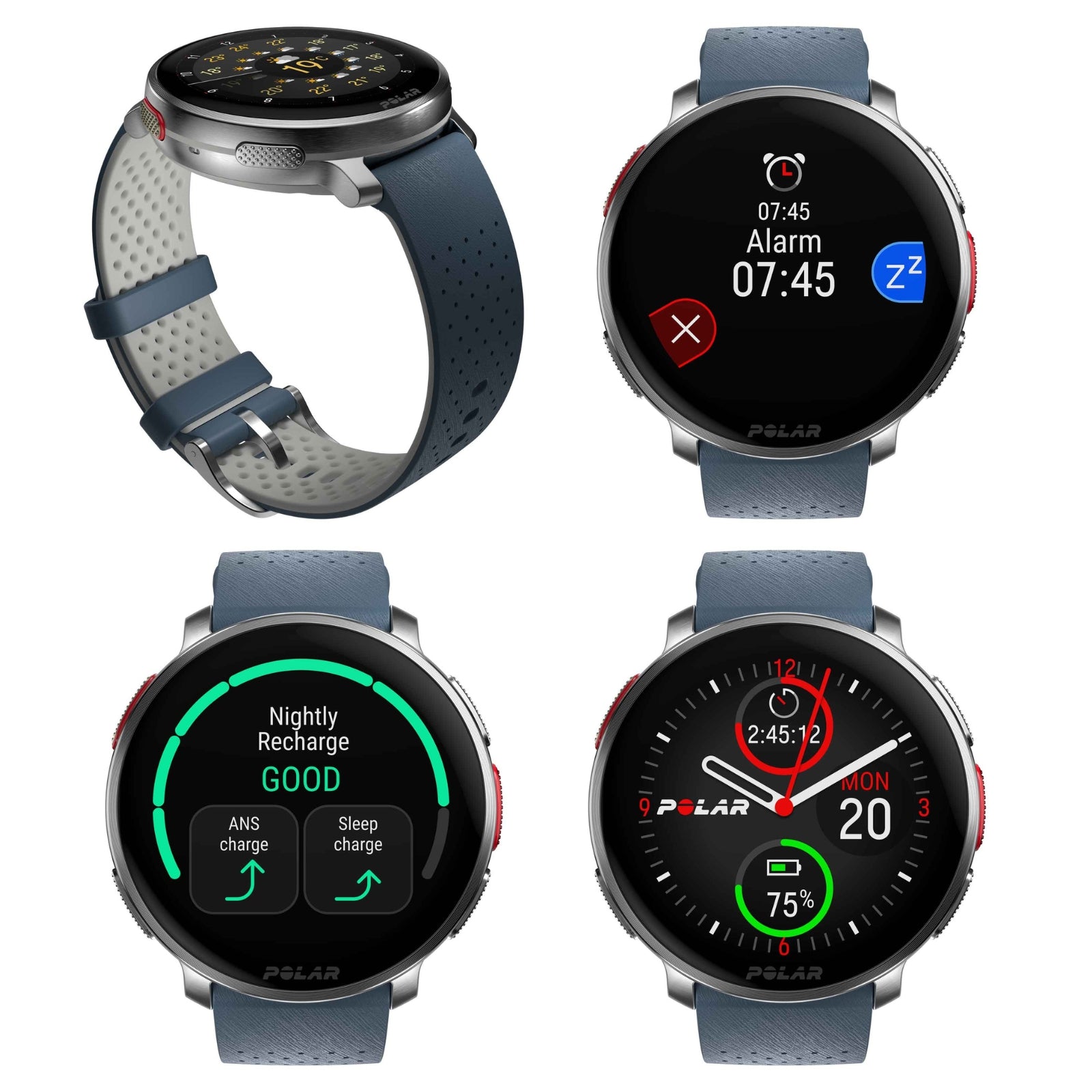 Polar Vantage V3 Sky Blue – Premium-Multisportuhr SL