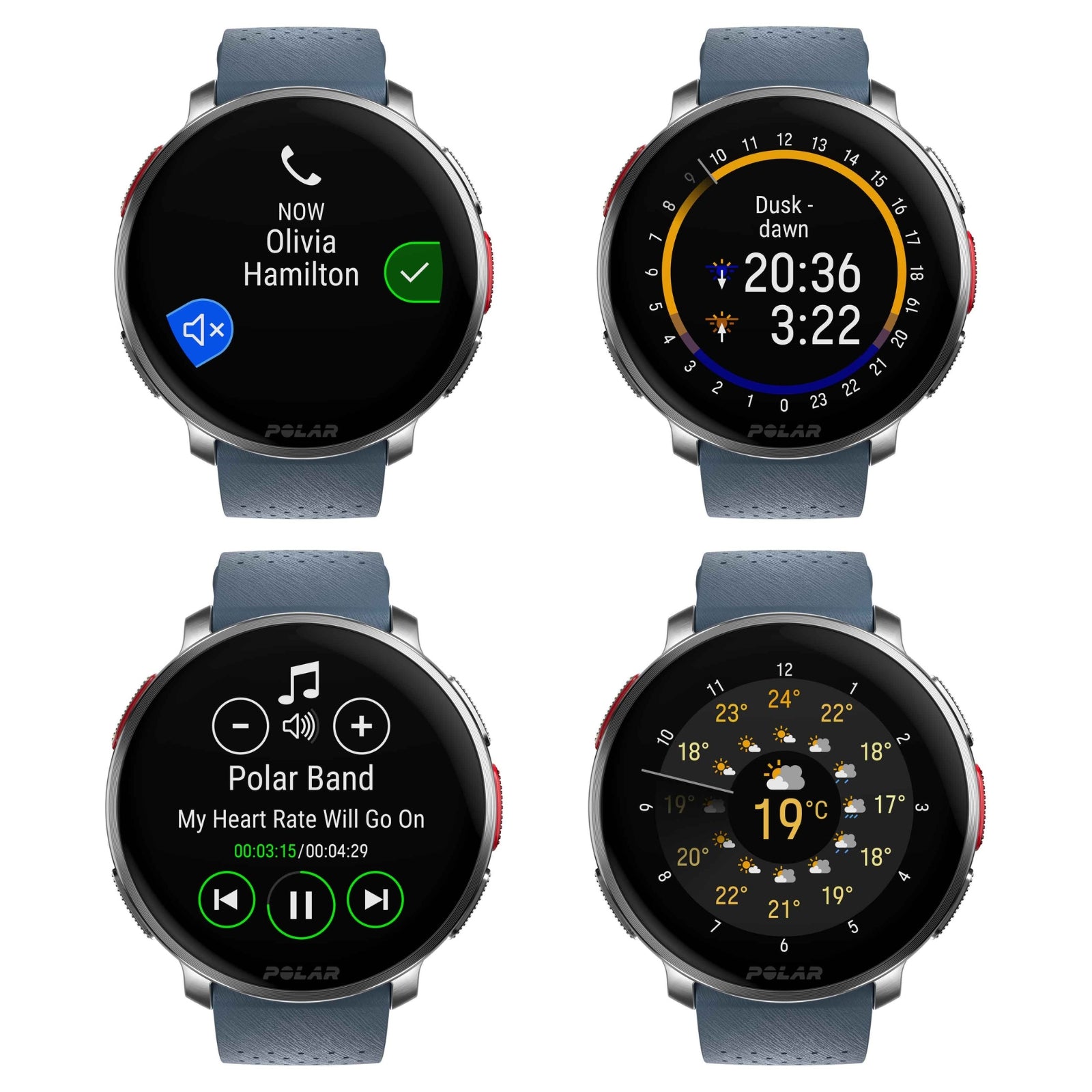 Polar Vantage V3 Sky Blue – Premium-Multisportuhr SL