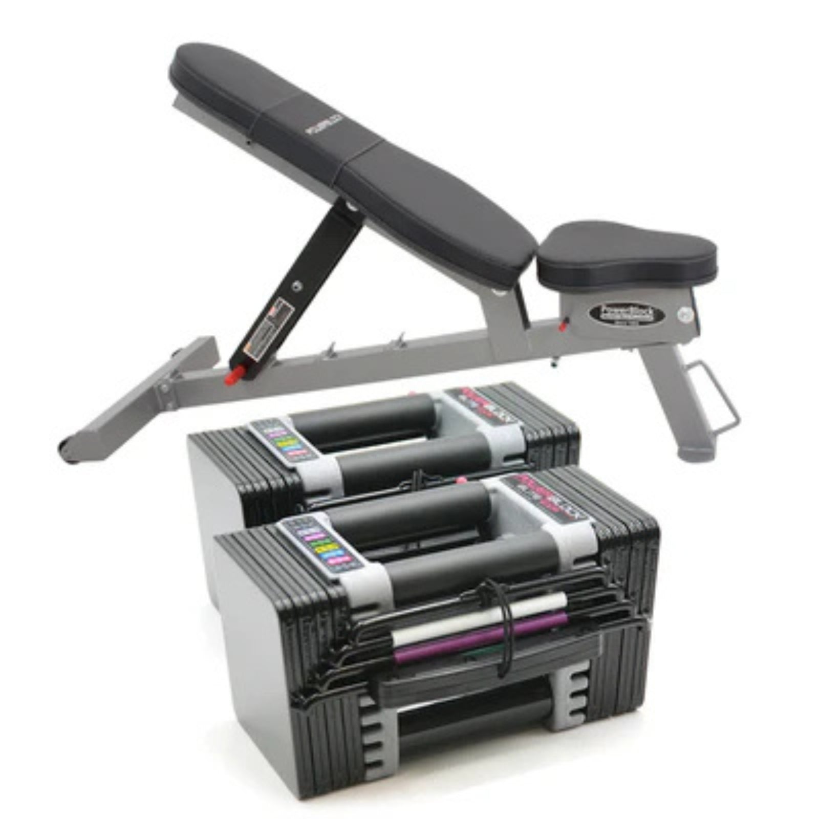 Powerblock Training Pack 3 – PBPACK3 – Trainingsbank und PowerBlock Sport EXP 5–50 Set