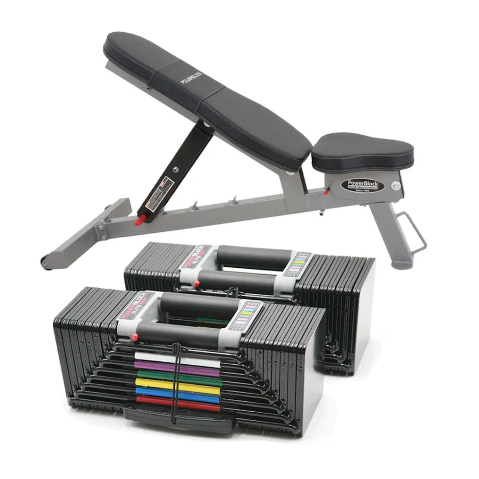 Powerblock Training Pack 5 – PBPACK5 – Trainingsbank und Powerblock Elite Set 5-90 (PBELSET3)