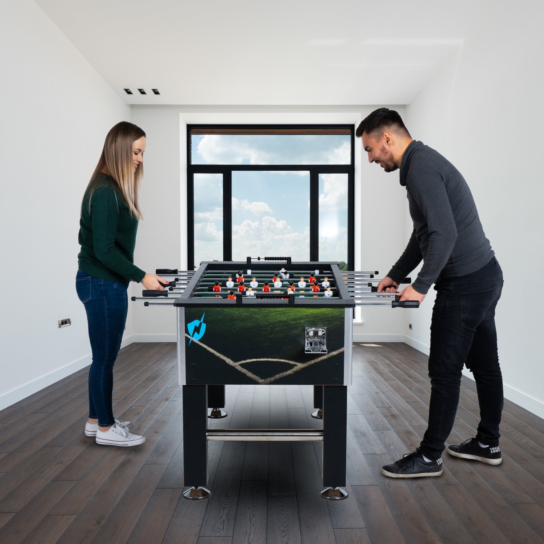 Tischfußballtisch - Thunder Green Pitch 5 Fuß - 140,5 cm x 77 cm x 86,5 cm