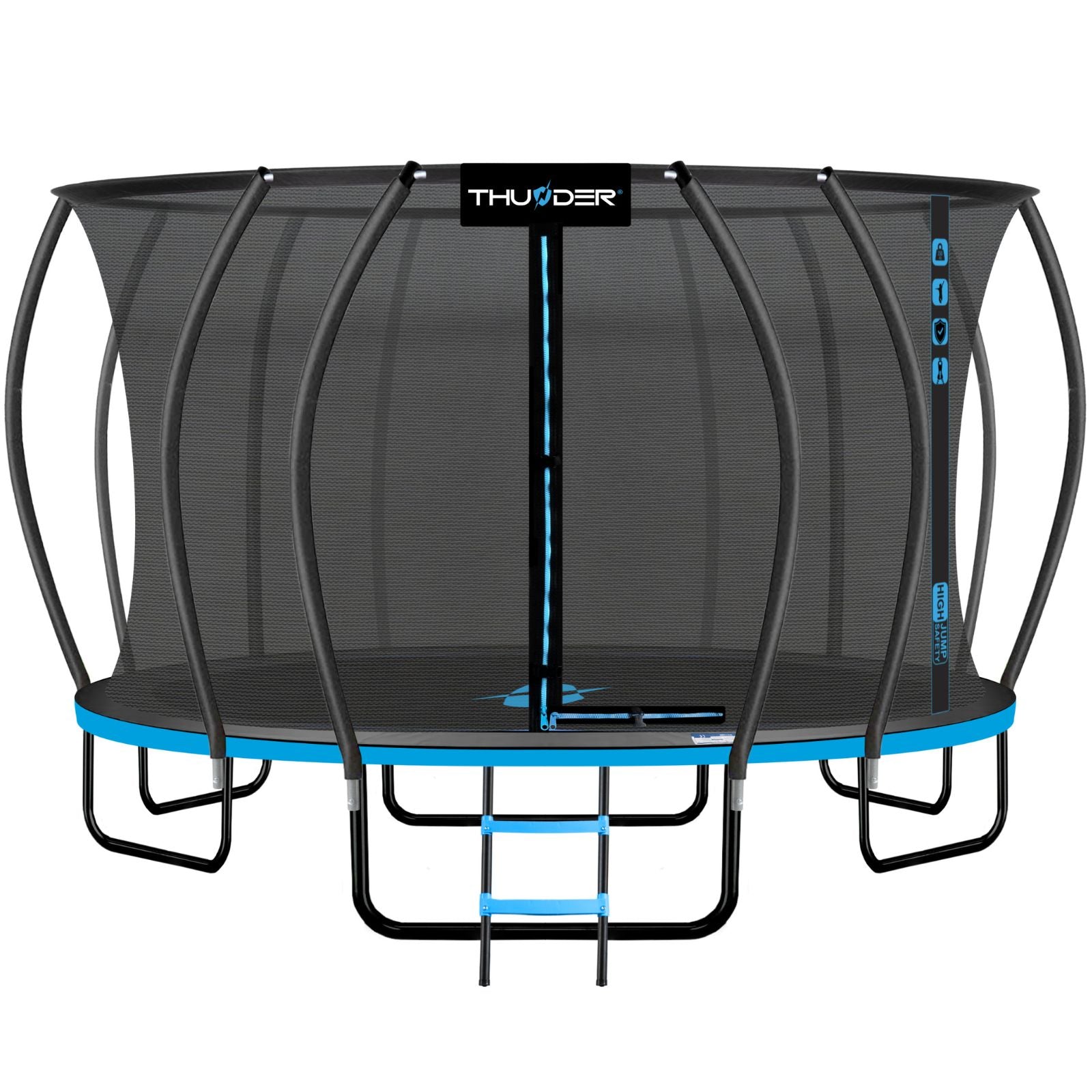 Thunder Superb opbouw trampoline rond (Ø488 cm) met net - 2 kleuren