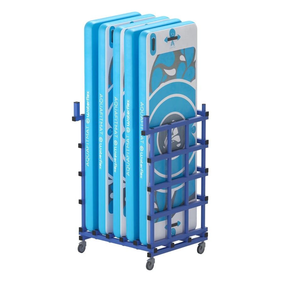 Waterflex WX-CARTMAT5 - Aquafitness-Matten-Aufbewahrungswagen/Aufbewahrungswagen für Schwimmbäder
